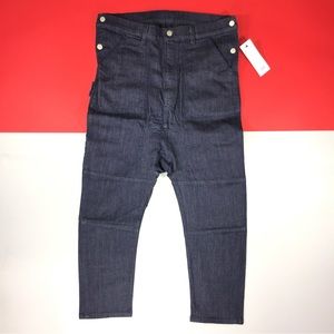 OAK Indigo Carpenter Jeans Mens 32 Harem Drop Crotch Denim